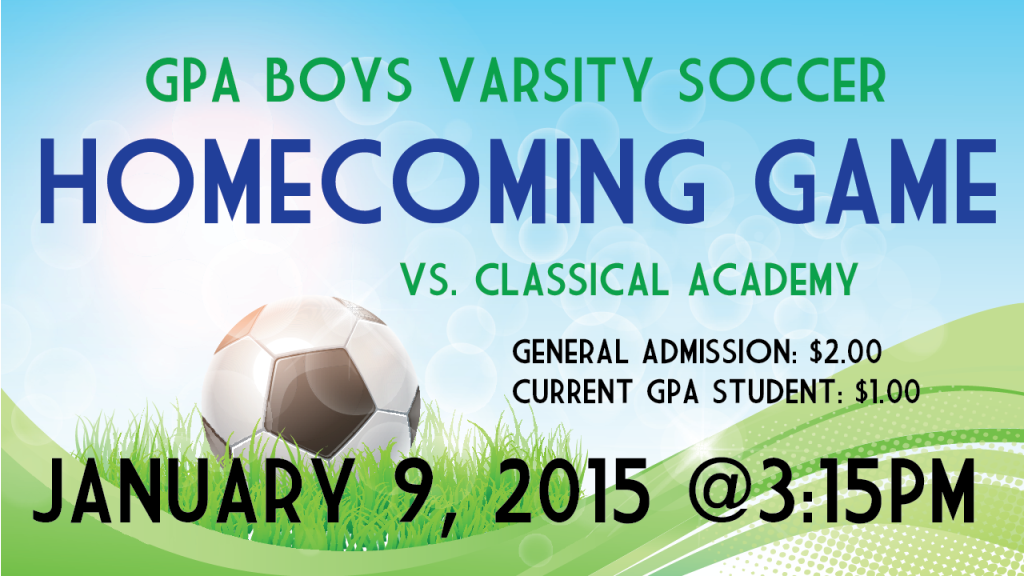 Boys Varsity Soccer vs Classical Announcement-01