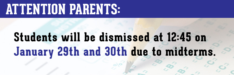 Early Dismissal Jan. 29 & 30th