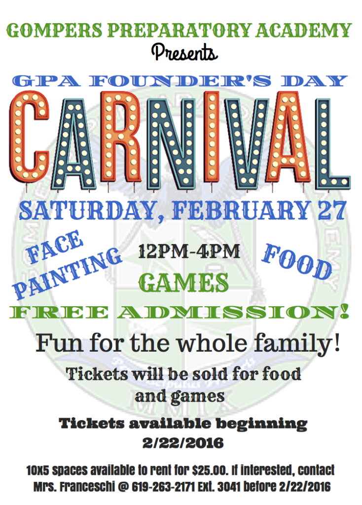 Join us at our Founders Day Carnival!