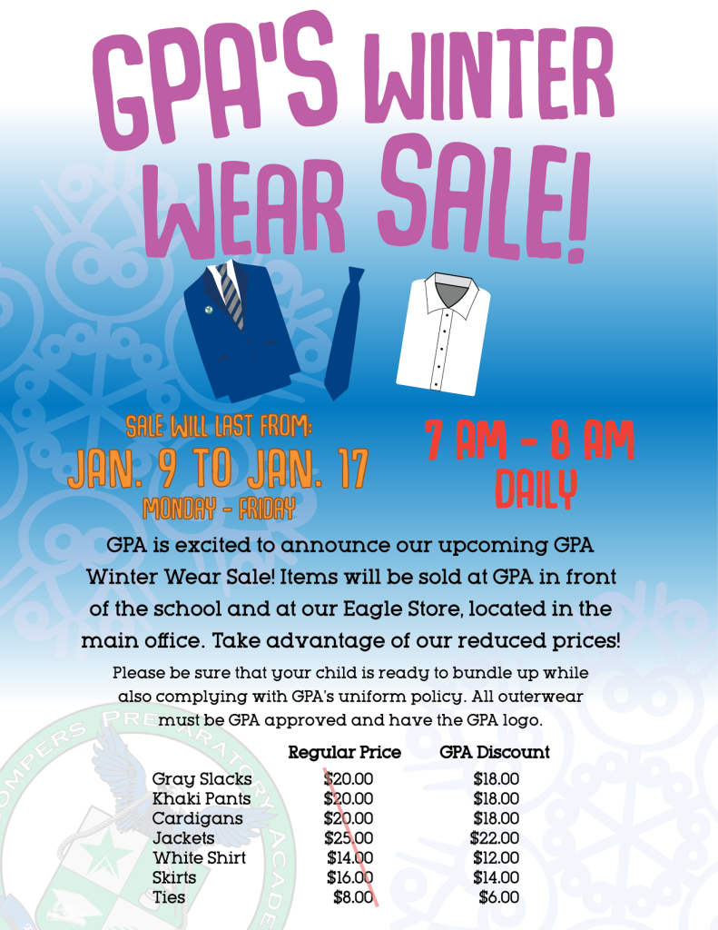 GPA's Winter Wear Sale Begins!