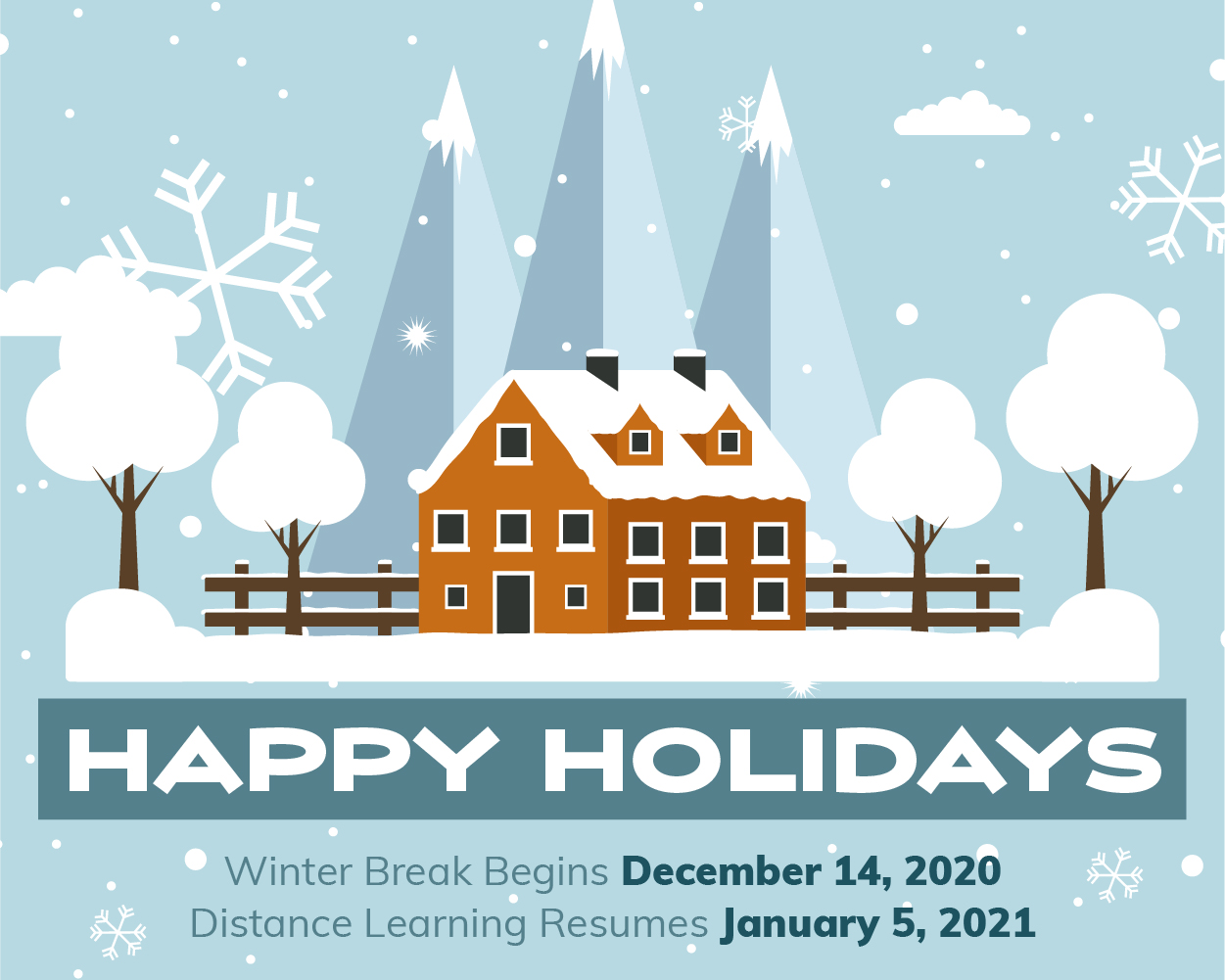 Winter Break: Dec. 14 – Jan. 4